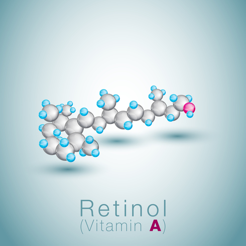 Ball model of retinol (vitamin A)